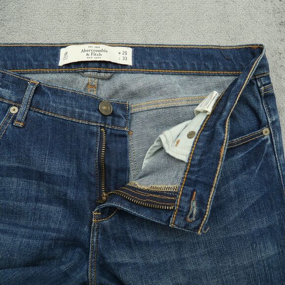Abercrombie & Fitch Jeans Women's Size 8R Blue Mid-Rise Erin Straight 32" Inseam - Picture 2 of 16